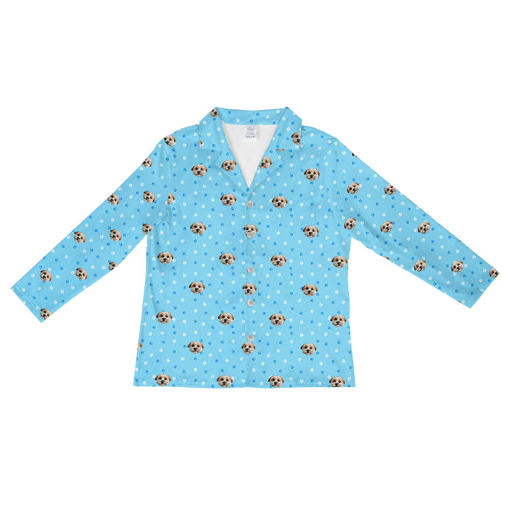 LightBluePawsPajamaShirtOnly