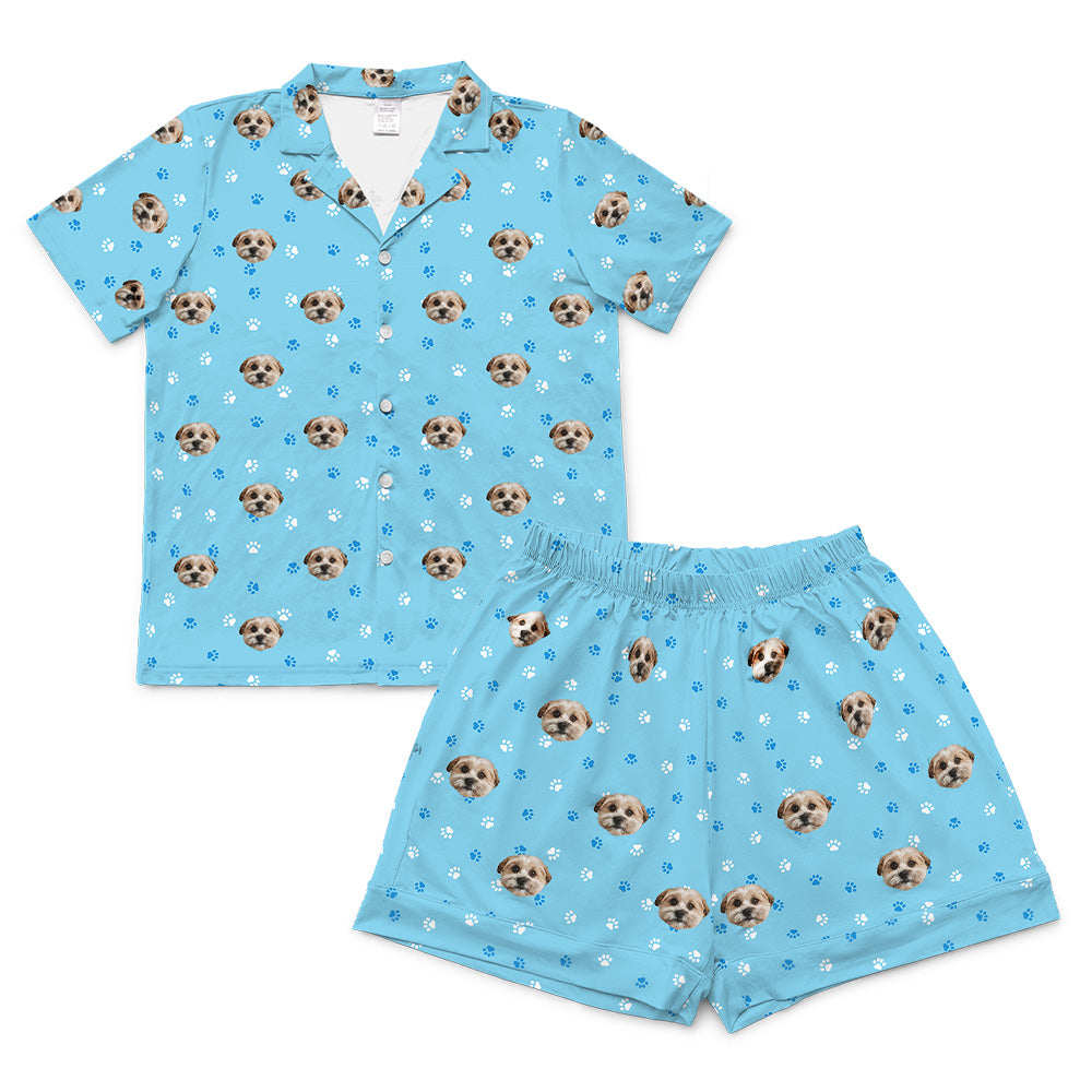 LightBluePawsPajamaSet(Shirt&amp;Shorts)