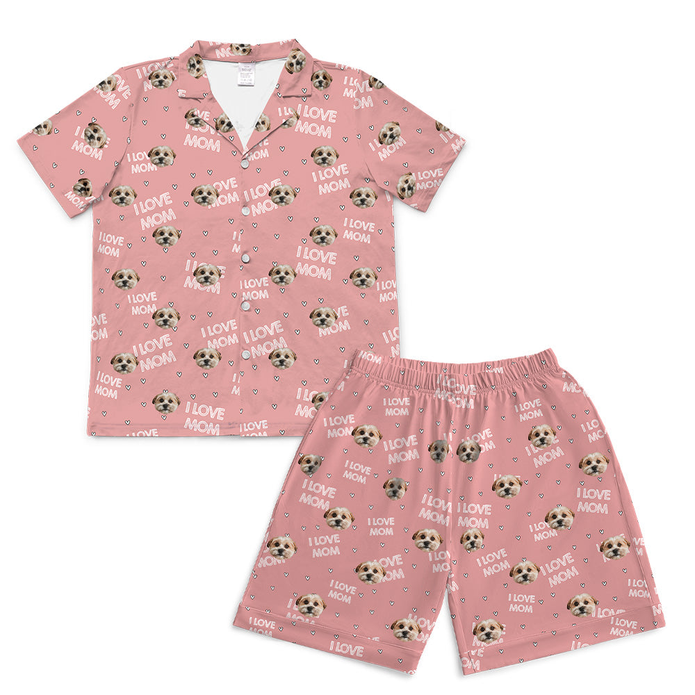 ILoveMomPajamaSet(Shirt&amp;Shorts)7-InchInseamShorts