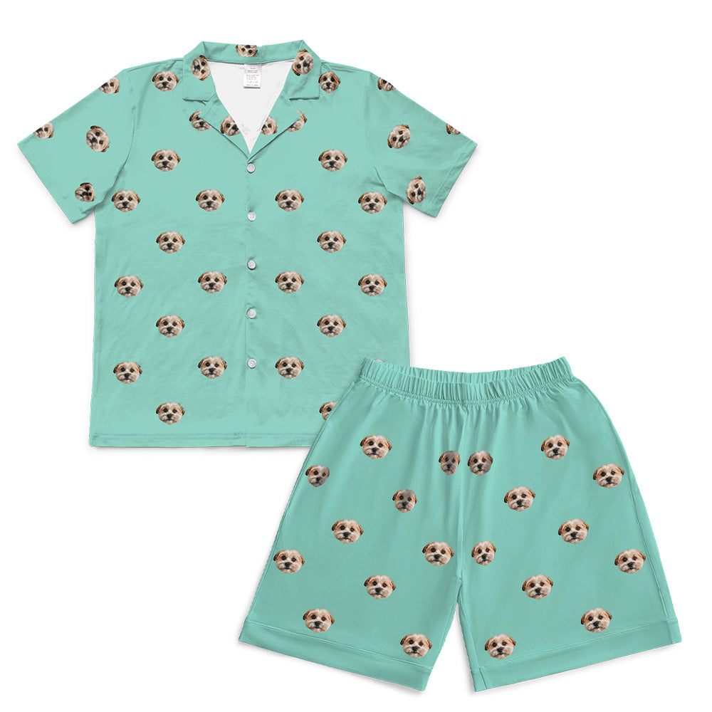 SagePajamaSet(Shirt&amp;Shorts)7-InchInseamShorts